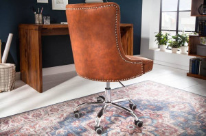 SCAUN DE BIROU CHESTERFIELD, VICTORIAN, DIN METAL SI PIELE ECO, ARTIM GROUP SELECTION - Img 8