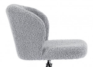 SCAUN DE BIROU DOLLY, GRI, DIN IMITATIE BLANA DE OAIE/METAL, STIL MODERN, SIGNAL - Img 2