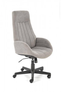 SCAUN DE BIROU HARPER, GRI/NEGRU, TAPITERIE DIN STOFA FINA SI PICIOARE DIN METAL, STIL MODERN - Img 5