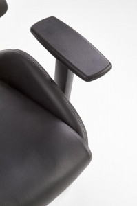 SCAUN DE BIROU HASEL, GRI/NEGRU, TAPITERIE DIN PIELE ECOLOGICA/PLASA SI PICIOARE DIN METAL, STIL MODERN - Img 3
