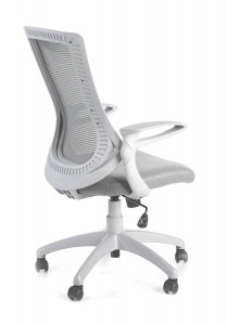 SCAUN DE BIROU IGOR, GRI/GRI DESCHIS, TAPITERIE DIN STOFA/PLASA SI PICIOARE DIN METAL, STIL MODERN - Img 2
