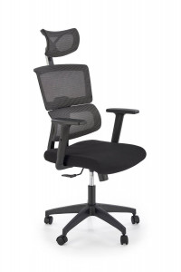 SCAUN DE BIROU PABLO, GRI/NEGRU, TAPITERIE DIN STOFA/PLASA SI PICIOARE DIN POLIPROPILENA, STIL MODERN