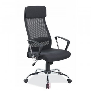 SCAUN DE BIROU Q-345, NEGRU, DIN TEXTIL SI METAL, STIL MODERN, SIGNAL