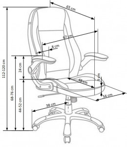 SCAUN DE BIROU SATURN, GRI/CROM, TAPITERIE DIN PIELE ECOLOGICA SI PICIOARE DIN METAL, STIL MODERN - Img 8