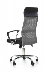 SCAUN DE BIROU VIRE, GRI/NEGRU/CROM, TAPITERIE DIN STOFA/PLASA SI PICIOARE DIN METAL, STIL MODERN - Img 3