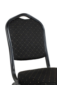SCAUN DE EVENIMENTE HERON NEGRU, CONFECTIONAT DIN METAL SI TEXIL, STIL MODERN - Img 6