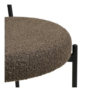 SCAUN DE SUFRAGERIE BADALONA, DIN METAL SI TEXTIL BOUCLE, CULOARE MARO/NEGRU, HOUSE NORDIC - Img 6