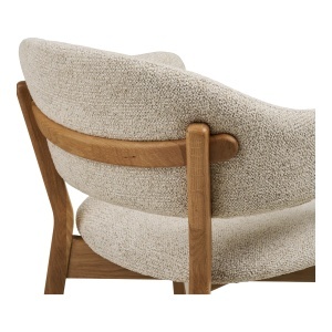 SCAUN DE SUFRAGERIE DUNKIRK, DIN LEMN DE STEJAR SI TEXTIL, CULOARE NATUR/BEJ, HOUSE NORDIC - Img 6