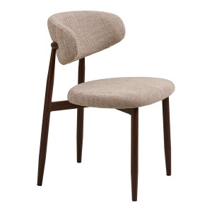SCAUN DE SUFRAGERIE LEVANTO, DIN LEMN SI TEXTIL, CULOARE MARO/NISIPIU, HOUSE NORDIC - Img 4