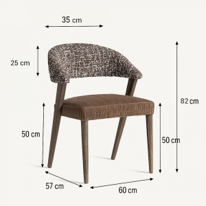 SCAUN DEOSEBIT, KAMENZ, LEMN DE CAUCIUC SI TEXTIL, ARTIM GROUP SELECTION - Img 8
