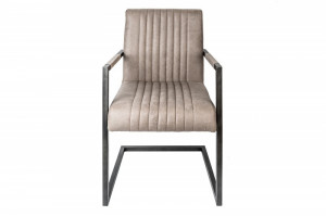 SCAUN, DESIGN INDUSTRIAL, BIG ASTON, TAUPE, DIN MICROFIBRA - Img 2