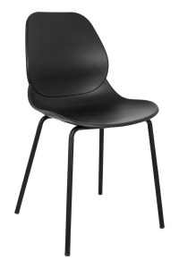 SCAUN DINING ARIA NEGRU, CONFECTIONAT DIN POLIPROPILENA SI METAL, STIL MODERN