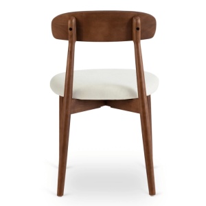SCAUN DINING, ARTIM MEBLE, REALIZAT DIN LEMN SI TEXTIL, CULOARE NUC/BEJ, STIL MODERN - Img 6