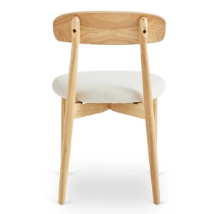 SCAUN DINING, ARTIM MEBLE, REALIZAT DIN LEMN SI TEXTIL, CULOARE STEJAR/BEJ, STIL MODERN - Img 8