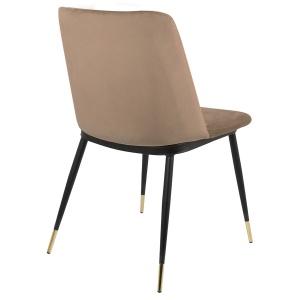 SCAUN DINING BEJ/KAKI/NEGRU/AURIU, DIN CATIFEA, DIEGO STIL MODERN - Img 3