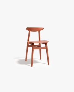 SCAUN DINING/BIROU ELIE, FLAMINGO, CONFECTIONAT DIN LEMN MASIV DE FAG, MICADONI - Img 3