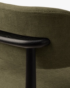 SCAUN DINING/BIROU EVAN, VERDE DESCHIS, TAPITAT CU TAPITERIE DIN TEXTIL CHENILLE REBEL SI LEMN MASIV, MICADONI - Img 5