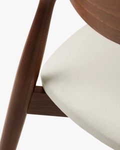 SCAUN DINING/BIROU LEON, FILDES, TAPITAT CU TAPITERIE DIN TEXTIL CATIFEA MAGIC VELVET SI LEMN MASIV, MICADONI - Img 4