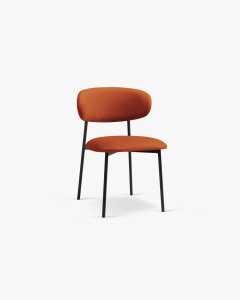 SCAUN DINING/BIROU NINA, AUBERGINE, TAPITAT CU TAPITERIE DIN TEXTIL MAGIC VELVET SI METAL, MICADONI - Img 3