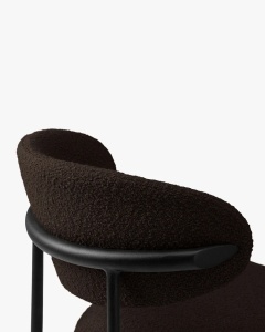 SCAUN DINING/BIROU NINA, MARO, TAPITAT CU TAPITERIE DIN TEXTIL BOUCLE BALOO SI METAL, MICADONI - Img 4