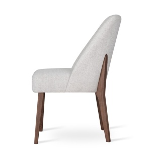 SCAUN DINING BOSFOR ARTE SUPREME, CONFECTIONAT DIN LEMN, SPUMA, ARCURI SI TEXTIL, BEJ/NATURAL, STIL MODERN - Img 3