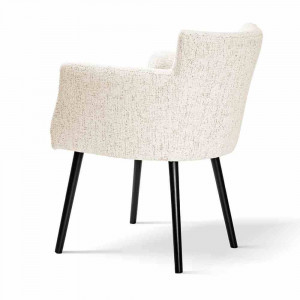 SCAUN DINING BRAGA, BEJ/NEGRU, STIL CLASIC - Img 3