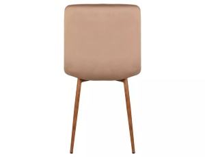 SCAUN DINING D, BEJ BLUVEL 28/STEJAR, TAPITERIE DIN CATIFEA SI METAL, STIL MODERN - Img 5