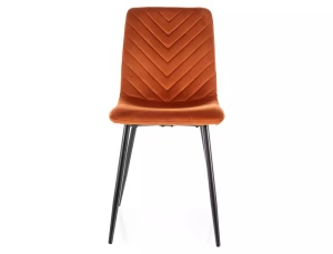 SCAUN DINING DAREN, VELVET SCORTISOARA BLUVEL 4215/NEGRU MAT, TAPITERIE DIN CATIFEA SI METAL, STIL MODERN - Img 3