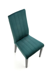 SCAUN DINING DIEGO 2, VERDE MONOLITH 37/NEGRU, CU TAPITERIE DIN CATIFEA SI PICIOARE DIN LEMN MASIV, STIL CLASIC - Img 2