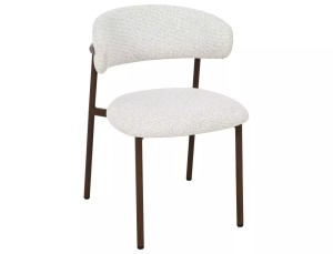 SCAUN DINING, ELTON II, CULOARE BEJ DESCHIS 255/NUC, TAPITERIE DIN TEXTIL SI METAL, STIL MODERN