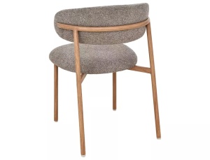 SCAUN DINING, ELTON II, CULOARE CAPPUCCINO 256/STEJAR, TAPITERIE DIN TEXTIL SI METAL, STIL MODERN - Img 3