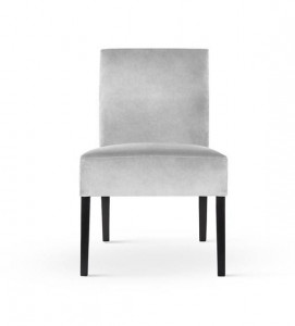 SCAUN DINING GALA, GRI/NEGRU, TAPITERIE DIN CATIFEA SI PICIOARE DIN LEMN, STIL MODERN - Img 2