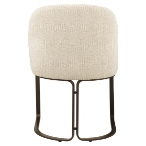 SCAUN DINING, HADLEY, REALIZAT DIN METAL SI TEXTIL IGNIFUG, CULOARE ALB CREM, DESIGN DEOSEBIT, RICHMOND INTERIORS - Img 7