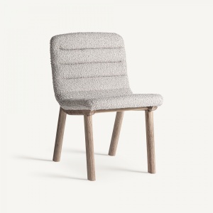 SCAUN DINING JACQUARD, MARO DESCHIS SI BEJ, REF. 35772, PRELUCRAT MANUAL, CONFECTIONAT DIN LEMN DE ULM SI TEXTIL, STIL MODERN - Img 1