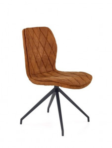 SCAUN DINING K237, MARO/NEGRU, CU TAPITERIE DIN PIELE ECOLOGICA SI PICIOARE DIN METAL, STIL MODERN - Img 2