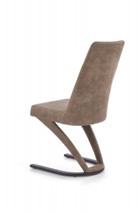 SCAUN DINING K338, MARO/NEGRU, CU TAPITERIE DIN PIELE ECOLOGICA SI PICIOARE DIN METAL, STIL MODERN - Img 6