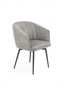 SCAUN DINING K378 GRI/NEGRU STIL MODERN HALMAR