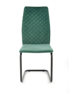 SCAUN DINING K444, VERDE INCHIS/NEGRU, CU TAPITERIE DIN CATIFEA SI PICIOARE DIN METAL, STIL MODERN - Img 4
