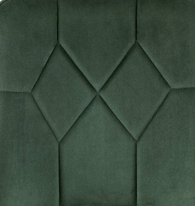 SCAUN DINING K539, VERDE/NEGRU, TAPITERIE DIN CATIFEA SI PICIOARE DIN METAL, STIL MODERN - Img 2