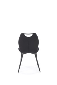 SCAUN DINING K569, NEGRU 66/NEGRU, TAPITERIE DIN CATIFEA SI PICIOARE DIN METAL, STIL MODERN - Img 5