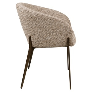 SCAUN DINING KENZI, REALIZAT DIN METAL, LEMN DE FAG SI TEXTIL IGNIFUG, CULOARE CAPPUCCINO, DESIGN DEOSEBIT, RICHMOND INTERIORS - Img 5