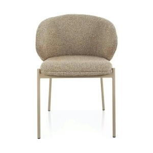 SCAUN DINING KIOTO , BEJ 253/NUC, TAPITERIE DIN TEXTIL SI PICIOARE DIN METAL, STIL MODERN - Img 3