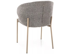 SCAUN DINING KIOTO, GRI 254/CREM, TAPITERIE DIN TEXTIL SI PICIOARE DIN METAL, STIL MODERN - Img 2