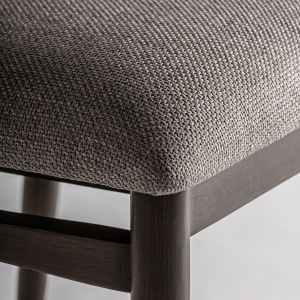 SCAUN DINING LAIVES, MARO DESCHIS SI GRI, REF. 35692, PRELUCRAT MANUAL, CONFECTIONAT DIN LEMN DE FRASIN SI TEXTIL, STIL MODERN - Img 5