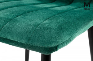SCAUN DINING, LARA, VERDE INCHIS/NEGRU, CU TAPITERIE DIN CATIFEA - Img 6