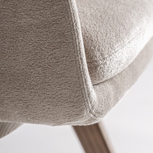 SCAUN DINING LUPIN, DIN LEMN DE FRASIN SI TEXTIL, CULOARE BEJ/MARO, DESIGN CONTEMPORAN, VICAL HOME - Img 7