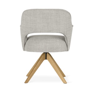 SCAUN DINING MERCY SUPREME WOOD, CONFECTIONAT DIN LEMN, SPUMA, ARCURI SI TEXTIL, GRI/NATURAL, STIL MODERN - Img 4