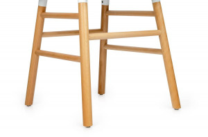 SCAUN DINING, NATURAL/ALB, DIN POLIPROPILENA SI LEMN DE FAG, IKAR, STIL MODERN - Img 5