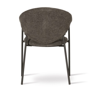 SCAUN DINING NOTI, GRI/NEGRU, CONFECTIONAT DIN TAPITERIE DIN TEXTIL, SPUMA SI PICIOARE DIN METAL, STIL MODERN - Img 4