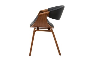 SCAUN DINING, ORGANIC, PIELE ECO SI FURNIR DE NUC, CULOARE NATUR/NEGRU, ARTIM GROUP SELECTION - Img 4